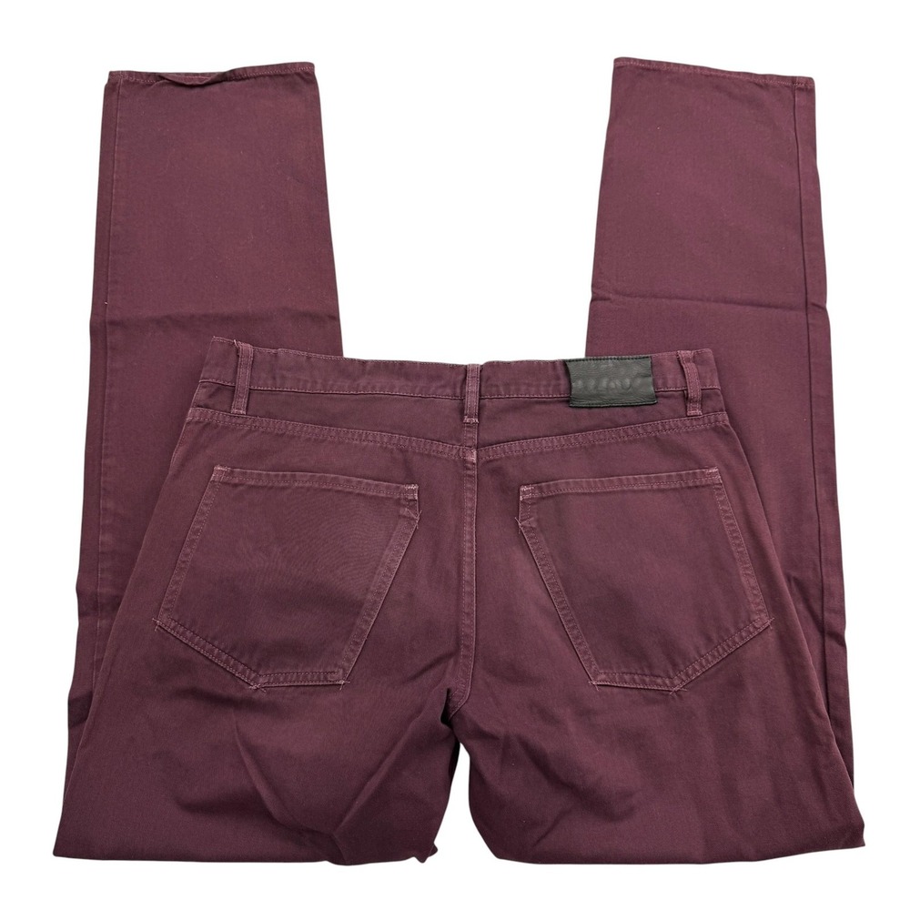 Raleigh Denim Pants Mens 34 X 32 Purple Chino Slim Button Fly 5-Pocket